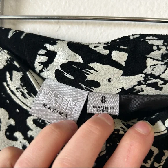 Vintage Y2K Wilson leather suede graffiti all over print low rise flare pants - Picture 4 of 6